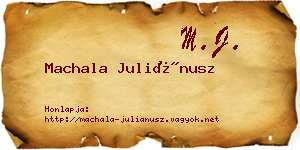 Machala Juliánusz névjegykártya
